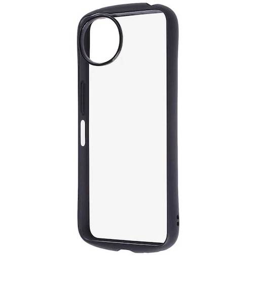 レイアウト　AQUOS wish5  Puffull 耐衝撃 バンパー ハイブリッドケース ブラック RTAQL3CMD1B