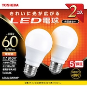 東芝 電球型LED ▼ LDA8LG60V1P