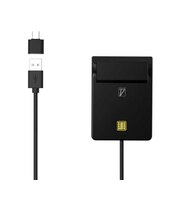 AREA　接触型ICカードリーダー USB-C＋USB-A接続 ブラック SDMYC01B