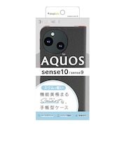 トリニティ　AQUOS sense10 / sense9 [Smart FlipNote] 薄型スマートフリップノートケース ブラック TRAQ25SFNSLBK