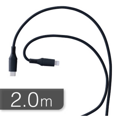 ORIGINALBASIC　PD60W USB Type-C to Lightningｼﾘｺｰﾝｹｰﾌﾞﾙ 2.0m ★10ﾌﾞﾗｯｸ OBUCS2CL200K