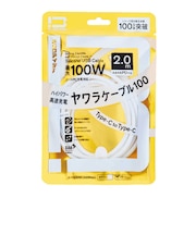 ビックアイデア　USB-C ⇔ USB-Cケーブル [充電 /転送 /2.0m /PD100W /480Mbps] ホワイト BITUC100S1CC200W