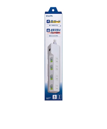 ELPA　電源タップ WLKR42BW