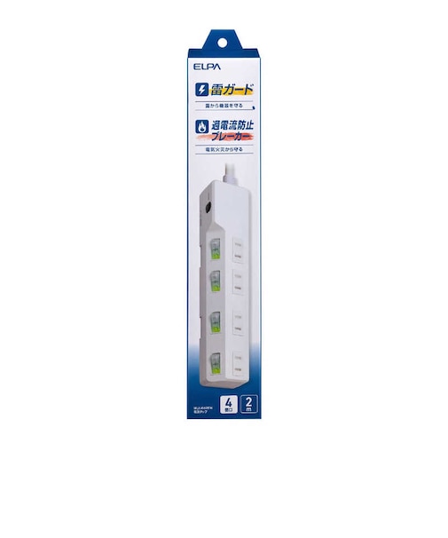 ELPA　電源タップ WLKR42BW