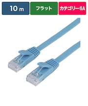 ORIGINALBASIC　LANｹｰﾌﾞﾙ Cat6A ﾌﾗｯﾄ 10m ﾌﾞﾙｰ BL OBL6A11000FLBL