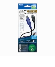 ナカバヤシ　USB-C ⇔ USB-Cケーブル [充電 /転送 /2.0m /PD240W /USB2.0] UPD2B20BK