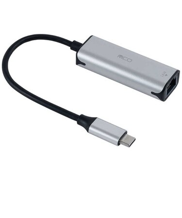 ナカバヤシ　LAN変換アダプタ [USB-C オス→メス LAN] シルバー ULAC01SL