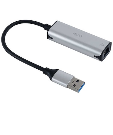 ナカバヤシ　LAN変換アダプタ [USB-A オス→メス LAN] シルバー ULAA01SL