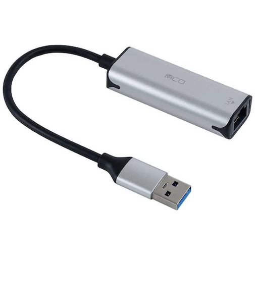 ナカバヤシ　LAN変換アダプタ [USB-A オス→メス LAN] シルバー ULAA01SL