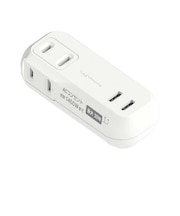 カシムラ　電源タップAC2-C＋C-PD20W 収納プラグ ［直挿し /2ポート］ AC056