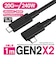 YOUZIPPER　USB-C ⇔ USB-Cケーブル [映像 /充電 /転送 /1.0m /4K /PD240W /USB3.2 Gen2x2] ブラック GEN2X21L