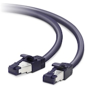 エレコム　LANケーブル CAT8 2m 40Gbps 2000MHz対応 爪折れ防止コネクタ 二重シールド ノイズ耐性 スリムコネクタ ブルーメタリック ブルーメタリック LDOCTTBM20