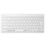 エレコム　有線キーボード 薄型6.5mm ミニサイズ 83キー パンタグラフ方式 USB接続 日本語配列 Windows Mac対応 コンパクト設計 ホワイト ホワイト TKFCP096WH