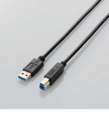 エレコム　USB3.0ケーブル 3m A-B 正規認証品 外付けHDD対応 5Gbps高速転送 金メッキ 3重シールド ブラック ブラック USB3AB30BK