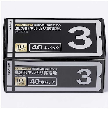 ビックアイデア　単3形アルカリ乾電池 40本-P LR6BITP40S