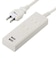 ビックアイデア　USB付き電源タップ2個口1m2ポート ホワイト BIMUT212A1W