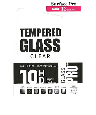 エツミ　Surface Pro 12インチ用 液晶保護ガラス GLASS クリア V40612