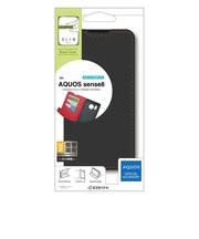 ラスタバナナ AQUOS sense8 薄型手帳 サイドマグ カード3枚 BK×RD 7773AS8BSMBKR