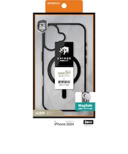 ラスタバナナ iPhone 16RHINOX ハイブリッドケース TPU×アクリル 5H 衝撃吸収 MIL規格準拠 Magsafe対応 ブラック×クリア ブラッククリア 8119IP461HAMBK