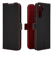 ラスタバナナ Galaxy A36 5G 薄型手帳サイドマグ 衝撃吸収 ブラック×レッド ブラック 8451GA36BSMBKR