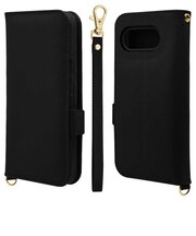 ラスタバナナ Google Pixel 9a ハンドストラップ付き手帳型ケース ブラック 8584P9ABHSBK