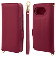 ラスタバナナ Google Pixel 9a ハンドストラップ付き手帳型ケース マゼンタ 8586P9ABHSMA
