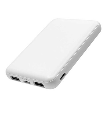 ラスタバナナ　5000mAh リン酸鉄モバイルバッテリー A×2 C×2 2A出力 ホワイト RLI050C2A02WH