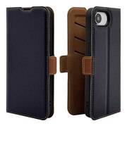ラスタバナナ iPhone 17e / 16e ケース 薄型手帳 サイドマグネット ネイビー×ブラウン 9430IP6EBSMNVB