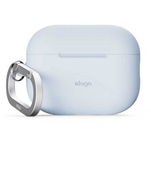 ELAGO　AirPods Pro3 対応シリコンケース SILICONE HANG CASE ライトブルー EL_A3PCSSCN3