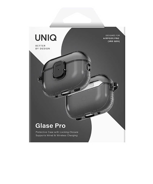 KENZAN　AirPods Pro3 対応TPUケース GLASE PRO GLOSSY SMOKE UNIQAIRPODSPRO3GLSP