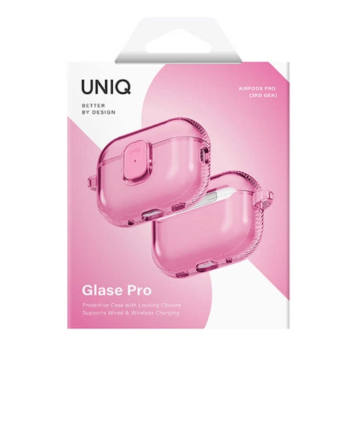 KENZAN　AirPods Pro3 対応TPUケース GLASE PRO CANDY PINK UNIQAIRPODSPRO3GLSP