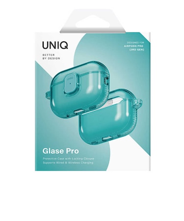 KENZAN　AirPods Pro3 対応TPUケース GLASE PRO TEAL UNIQAIRPODSPRO3GLSP