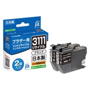 ジット　リサイクルインク カートリッジ ブラザー LC3111BK-2PK(ブラック 2本セット) 対応 JITB3111B2P