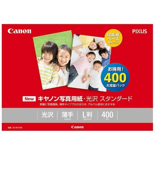 キヤノン　キヤノン写真用紙･光沢スタンダード｢薄手｣(L版･400枚) SD201L400