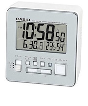 カシオ 目覚まし時計 デジタル 電波自動受信機能有 ウェーブセプター シルバー DQD805J8JF