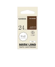 カシオ　ラベルライターNAME LAND用テープ 茶 ［ベージュ文字 24mm幅］ XR24KRBR