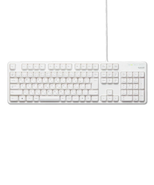 エレコム　キーボード ［有線 /USB］ ホワイト TKFCM104XWH