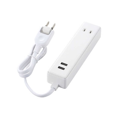 エレコム　USBタップ USBメス×2 AC×2 ケーブル60cm 2.4A MOTU092206WH