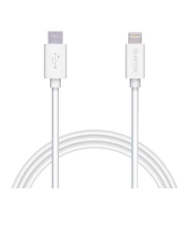 エレコム　USB C-Lightningケーブル スタンダード 1.0m ホワイト MPACL10XWH