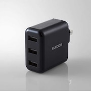 エレコム AC充電器 スマホ・タブレット用 3.6A出力 USB-Aメス3ポート おまかせ充電搭載 ブラック MPAACU12BK