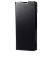 エレコム　Xperia 10 V ケース ソフトレザー カバー 手帳型 スタンド機能付 UltraSlim ブラック PMX232PLFUBK