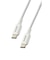エレコム　タイプC ケーブル USB Type C to Type C 1m PD 60W対応 断線しにくい シリコン素材 ホワイト MPACCSSM10WH