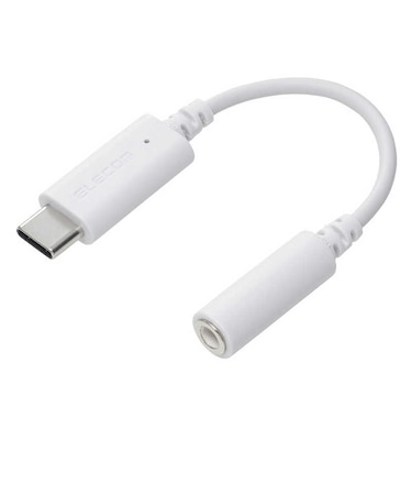 エレコム　変換ケーブル USB Type-C to φ3.5mm ステレオミニジャック DAC搭載 ホワイト MPAC35DWH2