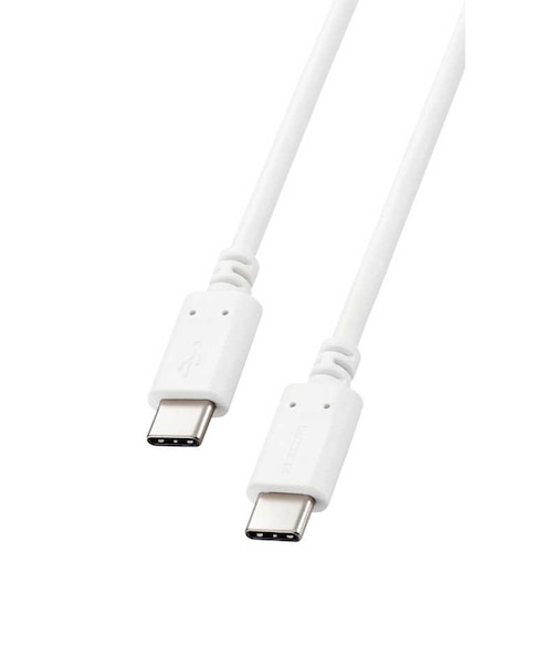 エレコム　タイプC ケーブル USB Type-C to Type-C 1.5m PD 100W 急速充電 ホワイト MPAXCC5P15WH