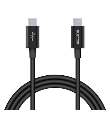 エレコム　タイプC ケーブル USB Type-C to Type-C 1m PD 60W 急速充電 断線しにくい スリム耐久ケーブル ブラック MPAXCCPS10PNBK