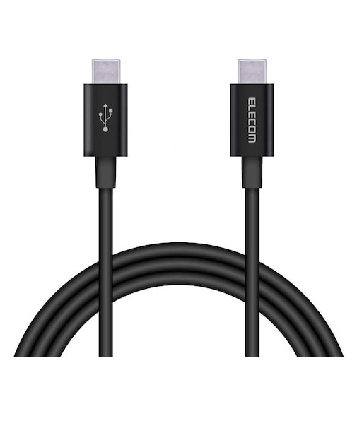 エレコム　タイプC ケーブル USB Type-C to Type-C 1m PD 60W 急速充電 断線しにくい スリム耐久ケーブル ブラック MPAXCCPS10PNBK