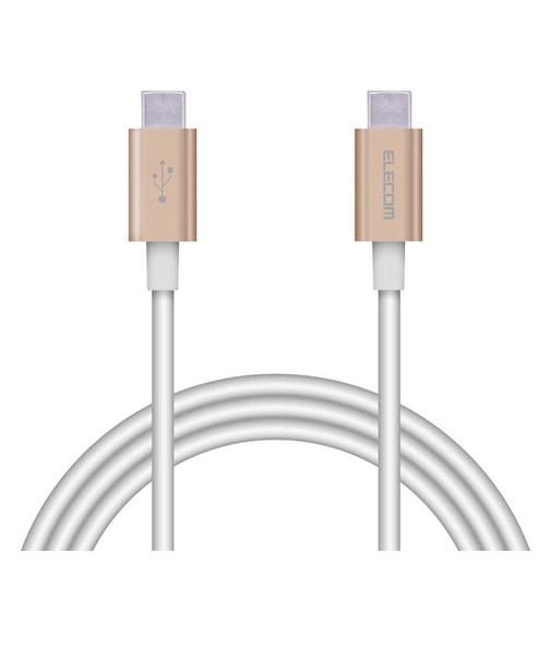 エレコム　タイプC ケーブル USB Type-C to Type-C 1m PD 60W 急速充電 断線しにくい スリム耐久ケーブル ゴールド MPAXCCPS10PNGD