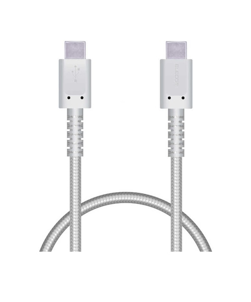 エレコム　タイプC ケーブル USB Type-C to Type-C 0.3m PD 60W 急速充電 断線に強い 高耐久 ホワイト MPAXCCS03PNWH