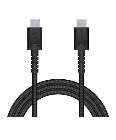 エレコム　タイプC ケーブル USB Type-C to Type-C 1.2m PD 60W 急速充電 断線に強い 高耐久 ブラック MPAXCCS12PNBK