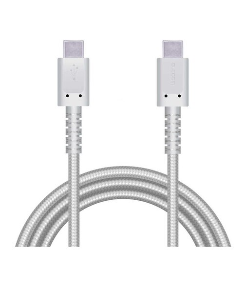 エレコム　タイプC ケーブル USB Type-C to Type-C 1.2m PD 60W 急速充電 断線に強い 高耐久 ホワイト MPAXCCS12PNWH